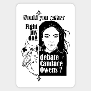 would you debate Candace Owens? Sticker